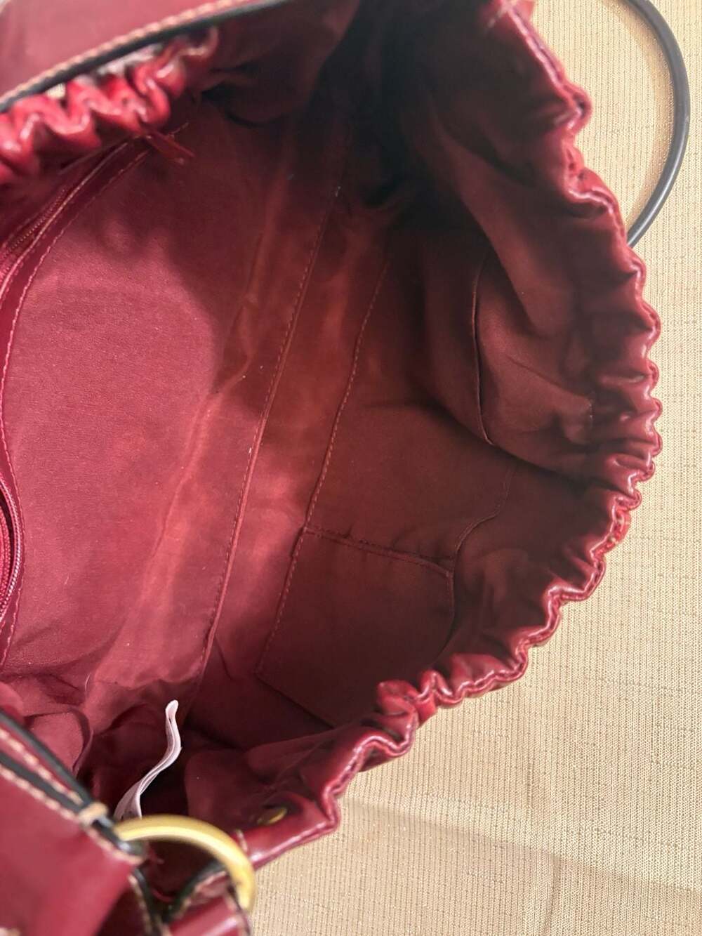 Red Ruched Shoulder Bag - Picture 8 of 8